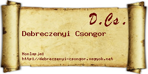 Debreczenyi Csongor névjegykártya