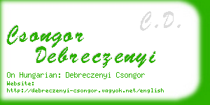 csongor debreczenyi business card